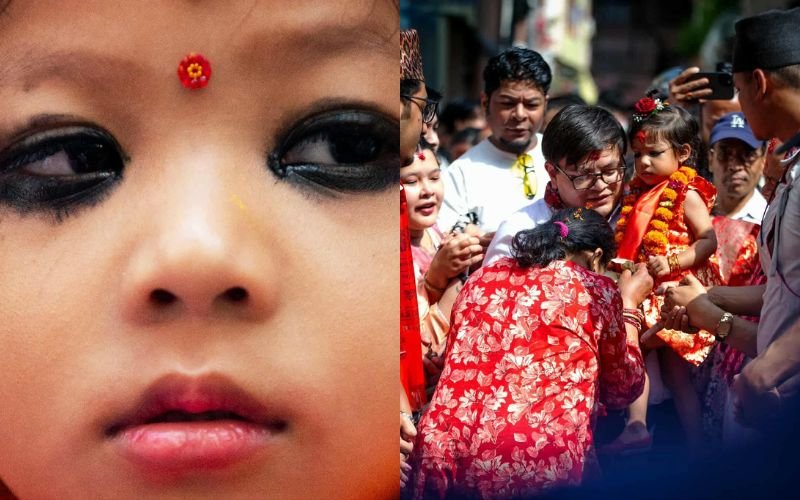 Nova deusa viva: Menina de 2 anos é considerada a reencarnação de uma das divindades mais importantes para os hindus e budistas