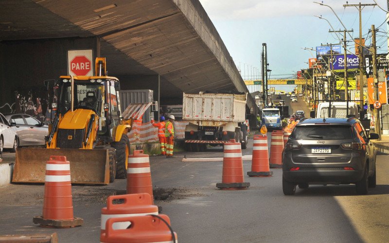 Obras do viaduto da Boqueirão, em Canoas | abc+