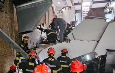 VÍDEO: Teto de restaurante onde Henrique Fogaça é chef desaba após explosão; há vítimas