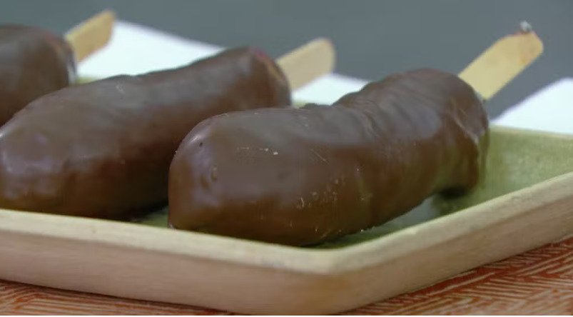 RECEITA DA ANA MARIA BRAGA: Saiba como fazer Picolé de banana com chocolate preparado nesta quarta-feira, 8 de outubro