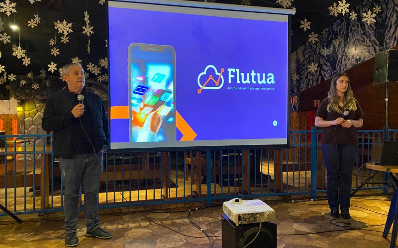 Claudio Souza e Lisa Gottschalk apresentam novidades do Flutua+, plataforma criada pelo Sindtur