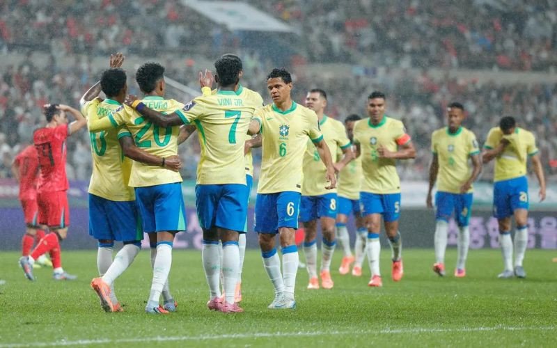 Brasil goleia a Coreia do Sul por 5 a 0