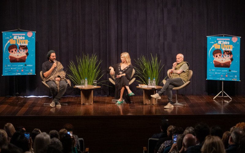 Jayme Monjardim, Letícia Wierzchowski e Thiago Lacerda na Feira do Livro de Canoas | abc+