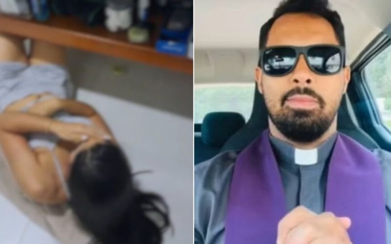 Padre é flagrado com noiva de fiel em casa paroquial: Religioso é investigado pela diocese após imagens repercutirem nas redes sociais
