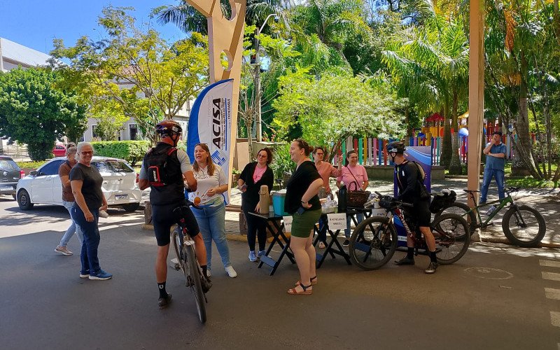 Rolante dando boas-vindas aos competidores da BikingMan | abc+