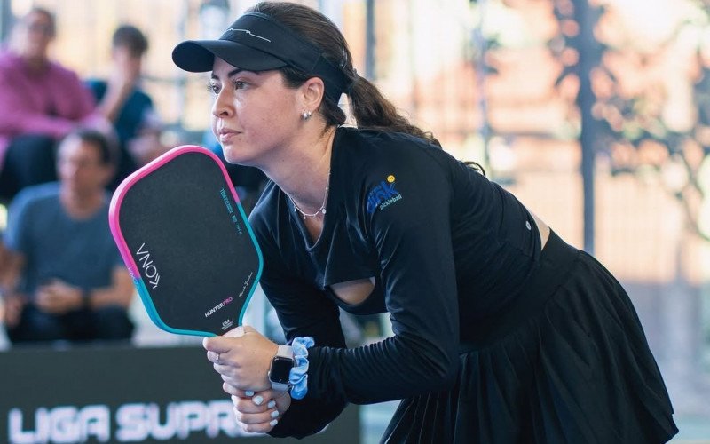 Marcela Donatoni, uma das melhores atletas de pickleball do país