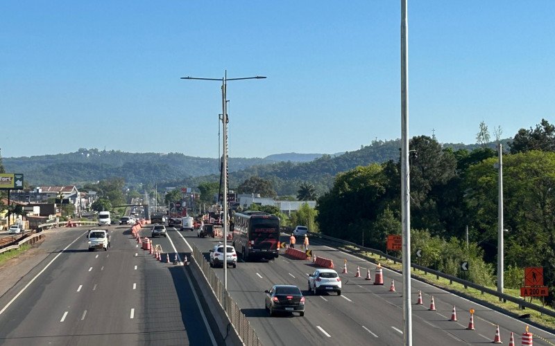 BR-116: Atenção para alteração no trânsito em trecho de Novo Hamburgo; veja o vídeo