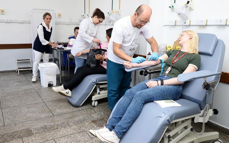 Posto de coleta do São Camilo realiza ação para cadastrar doadores de medula óssea  em Esteio