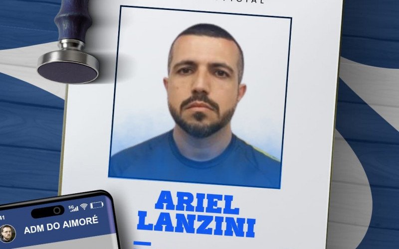 Aimoré anunciou a contratação de Ariel Lanzini como novo treinador na redes sociais