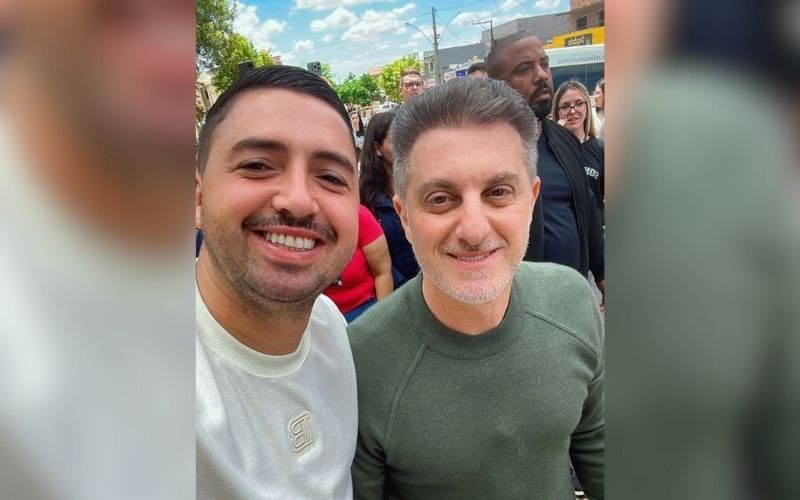 Luciano Huck e Danrlei Massena