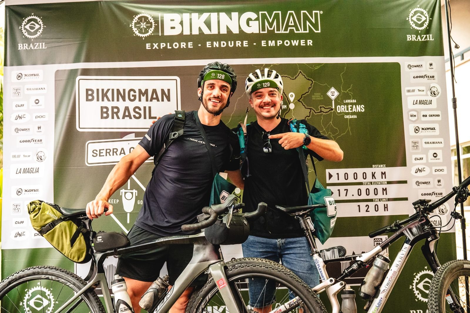 Tomás Boeira e Egon Dörr superam desafios e concluem o BikingMan Brasil