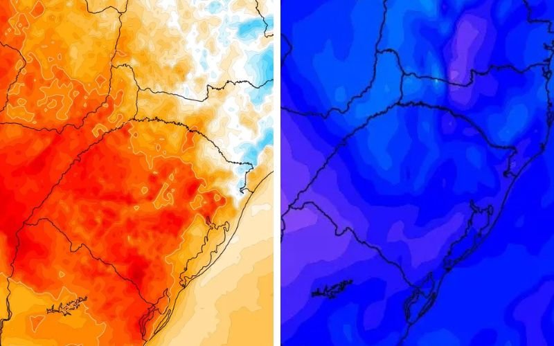 Queda nas temperaturas: Massa de ar frio já tem data para chegar; fenômeno atingirá o RS após calor de 35°C