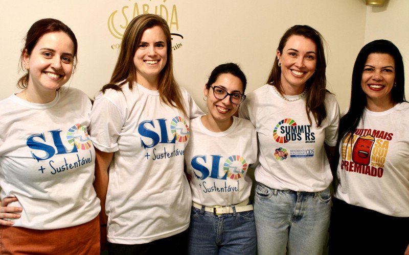 Algumas das organizadoras da Semana da Sustentabilidade: Camila Alves, da A Sabida, Eduarda Jaeger, Ana Carolina Dutra, Daiana Schwengber e Aline Moraes