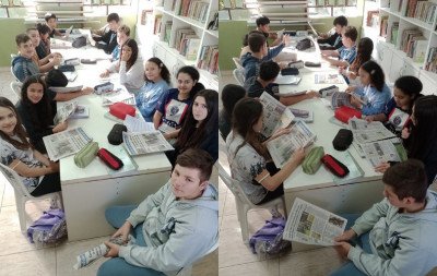 Estudantes do 7º ano refletem sobre relevância social das notícias e produzem matérias próprias