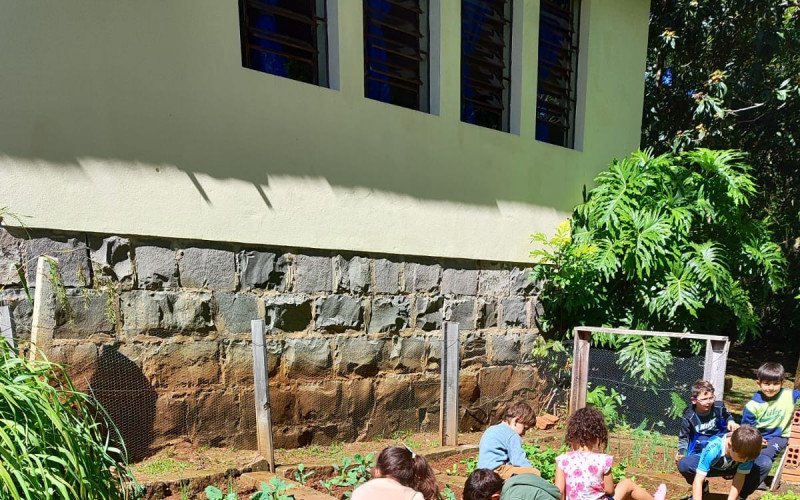 Escola Carlos Barbosa retomou horta, após atividade com o Jornal de Gramado