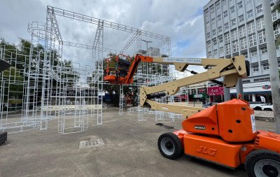 Vai ter Natal? Saiba o que é a estrutura que começou a ser montada em Novo Hamburgo