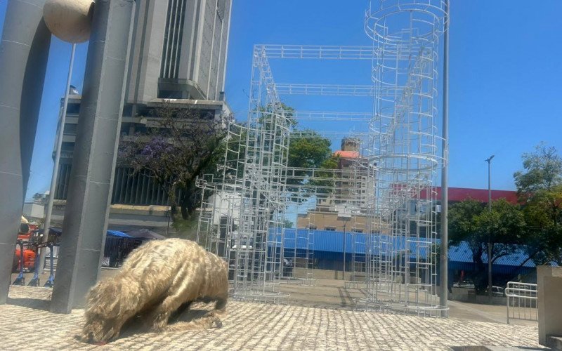 Estrutura de Natal está sendo montada no centro de Novo Hamburgo | abc+