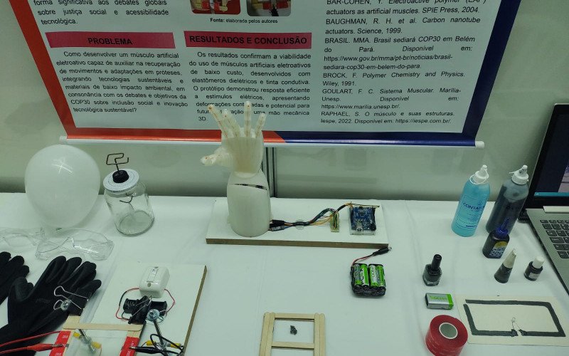 Prótese em 3D criada pelo grupo do Instituto Estadual Seno Frederico Ludwig. | abc+