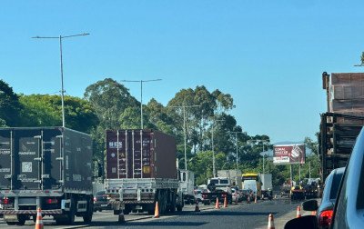 BR-116: Obras causam congestionamento no Vale do Sinos