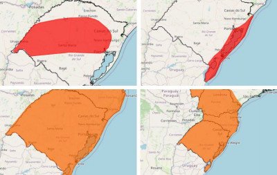 Alerta vermelho do Inmet: Ciclone trará chuva de 100 mm com risco de alagamentos e inundações no RS