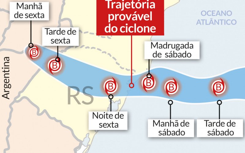 Trajetória do ciclone | abc+