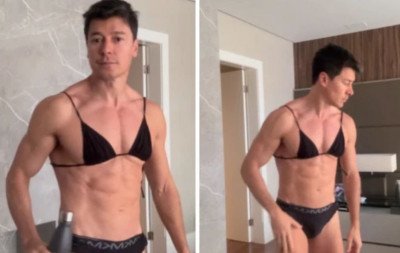 Rodrigo Faro de biquíni: Apresentador choca web ao aparecer com roupa de praia inusitada