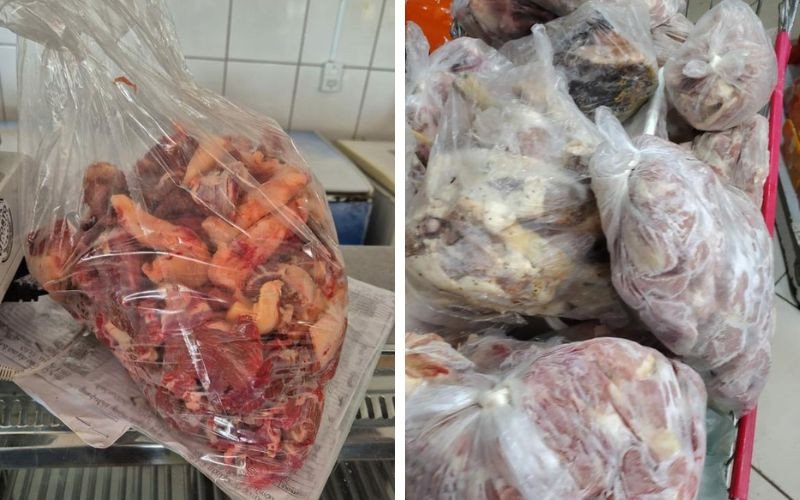 Carne congelada vencida há 3 anos é apreendida em supermercado no RS