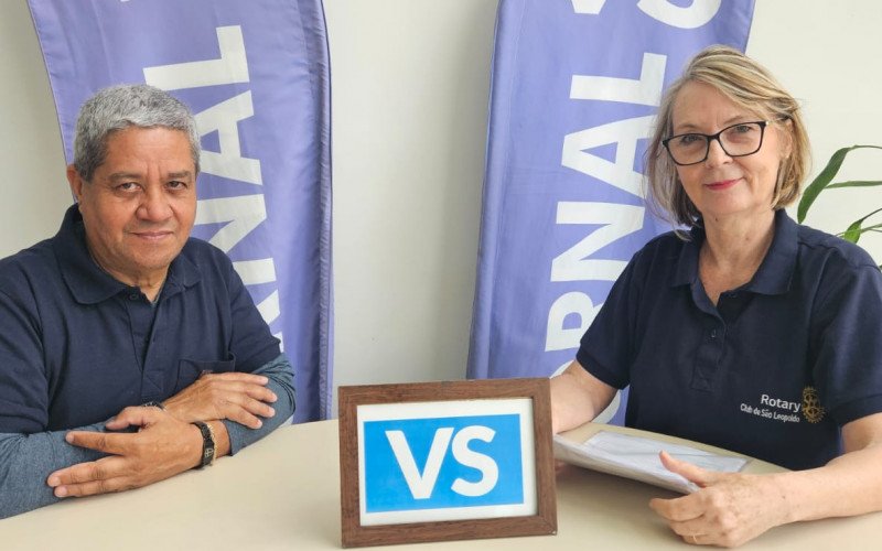 Wilson Pádua e Liane Passos, do Rotary