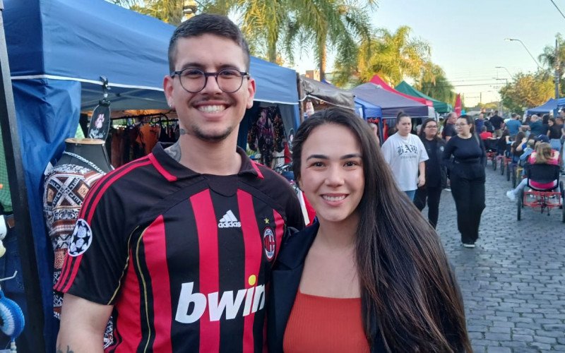 Pablo Tolfo e Eduarda Jacobus vieram de outra cidade para conhecer o evento