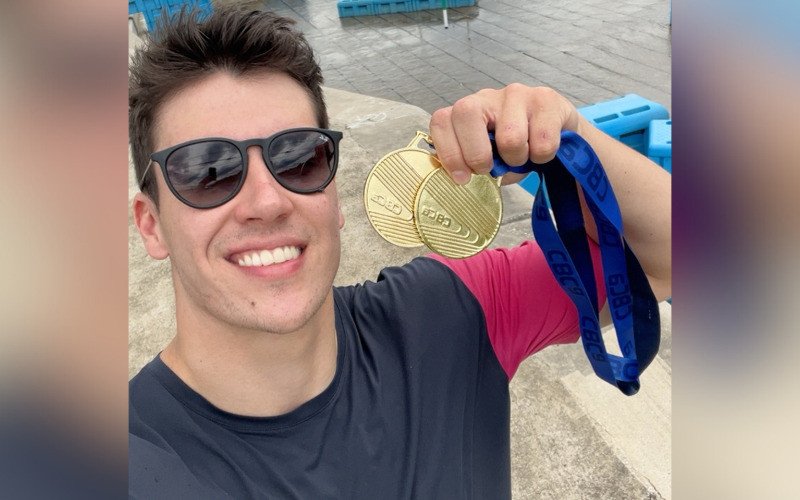 Murilo Sorgetz conquistou três medalhas no Campeonato Brasileiro de Canoagem no RJ | abc+