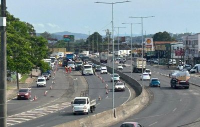 BR-116 tem mais de 5 quilômetros de congestionamento em São Leopoldo; descubra o motivo