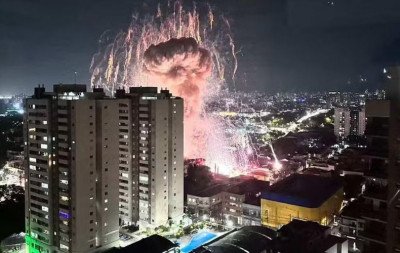 VÍDEO: Incêndio, explosões e rajadas de fogos de artifícios assustam população em São Paulo