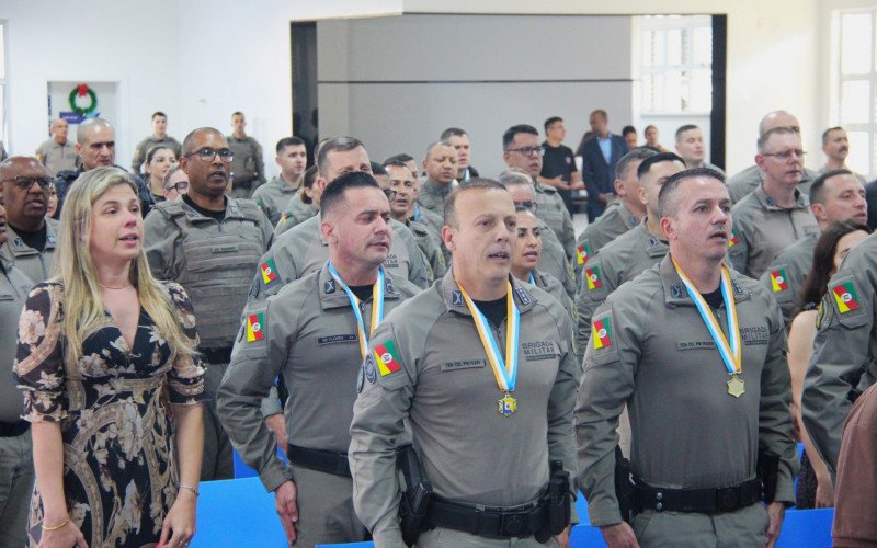 Banda de Música do 3º BPM celebra 130 anos em cerimônia em Novo Hamburgo
