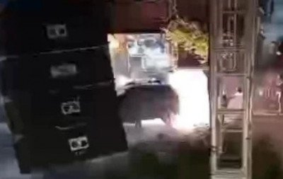 VÍDEO: Explosão atinge transformador do Grande Desfile de Natal em Gramado
