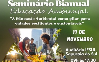 Pró-Sinos promove seminário de educação ambiental nesta segunda-feira