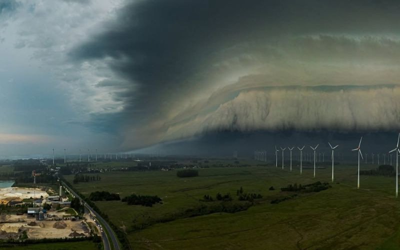 Imagens impressionates mostram nuvem prateleira no Rio Grande do Sul