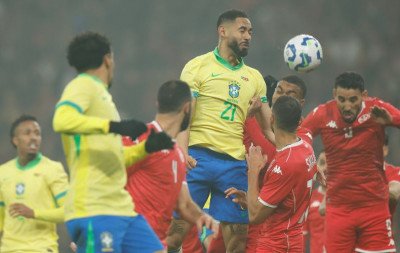 Brasil busca empate, mas perde pênalti e deixa de vencer a Tunísia no último jogo do ano