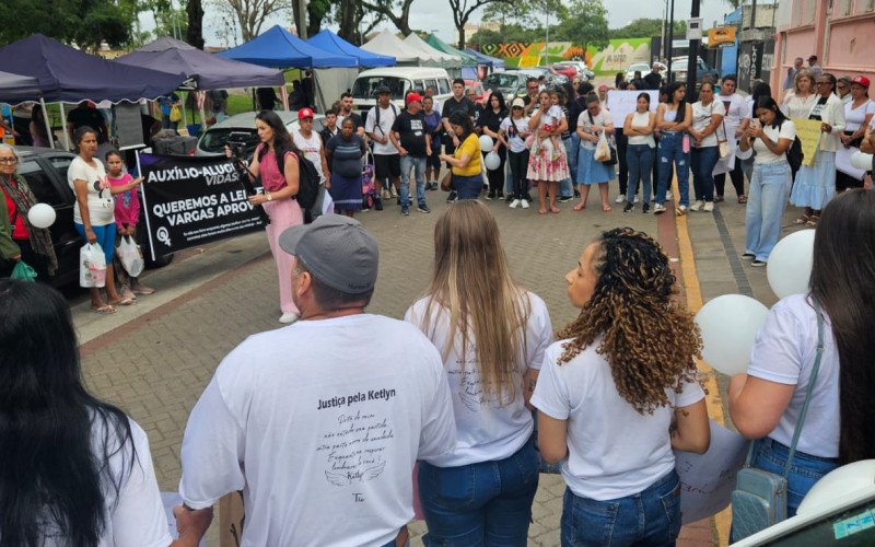 Caminhada Justiça Pela Ketlyn ocorreu na manhã deste sábado (22), no Centro de São Leopoldo
