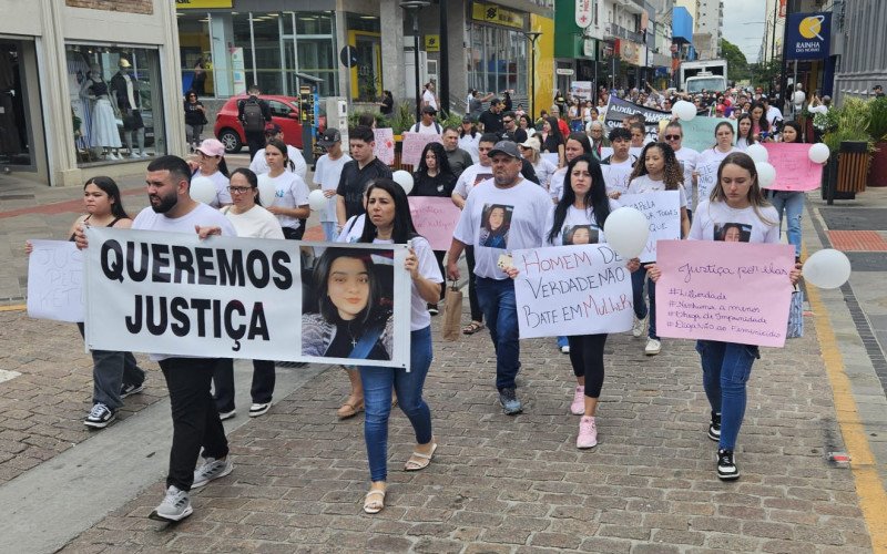 Caminhada Justiça Pela Ketlyn ocorreu na manhã deste sábado (22), no Centro de São Leopoldo