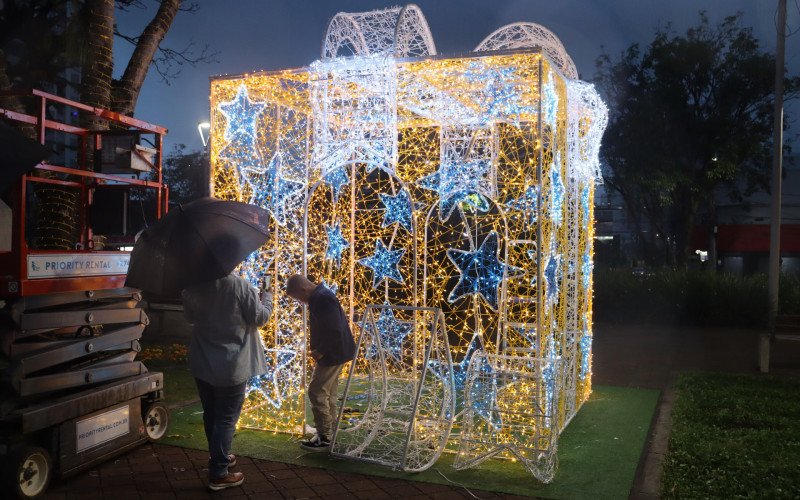 Decoração de Natal no Centro de Novo Hamburgo