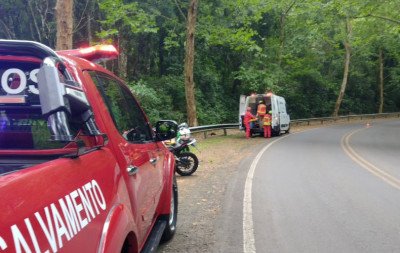 BR-116: Duas pessoas ficam feridas após acidente de moto em Picada Café