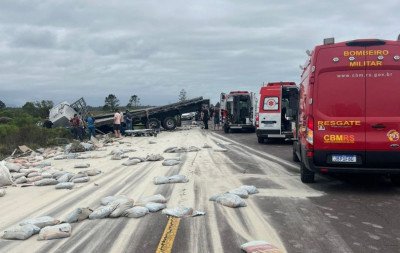RS-389: Acidente grave causa duas mortes na Estrada do Mar