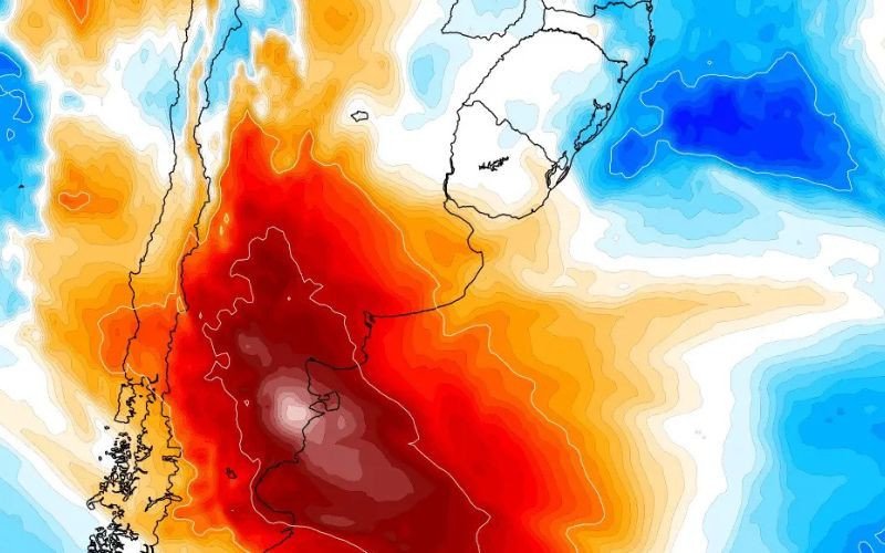 Na Argentina, a massa de ar quente já trouxe registro de 39,2°C na Patagônia na segunda-feira | abc+