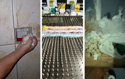 Droga dentro de parede: Tráfico de drogas é descoberto e 5 são presos na Chácara dos Leões