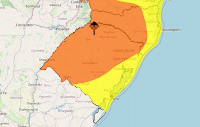Tempestade no RS: Inmet alerta para instabilidade com ventos intensos e até queda de granizo; saiba onde