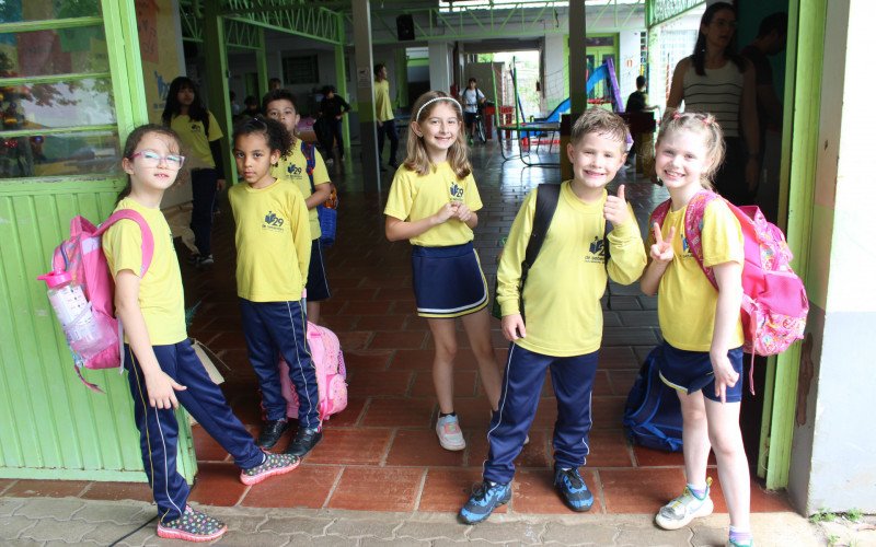 Alunos dos anos iniciais da Emef 29 de Setembro