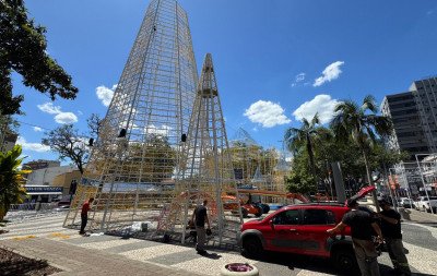Estrela da árvore de Natal de Novo Hamburgo é desmontada