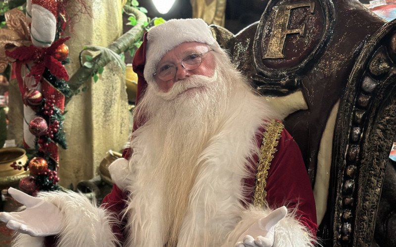 Papai Noel do Terra MÃ¡gica Florybal, em Canela