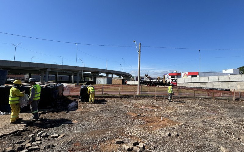 Instalação de passarela para pedestres no
complexo Scharlau, na cidade de São Leopoldo | abc+