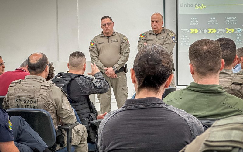Comando da Brigada Militar (BM) se reuniu nesta sexta-feira (5) para traçar estratégia que será implementada neste domingo (7) | abc+